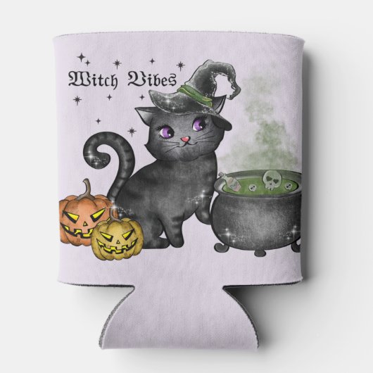 Witch Black Cat | Witch Vibes Blikjeskoeler (Achterkant)