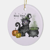 Witch Black Cat | Witch Vibes Keramisch Ornament (Links)