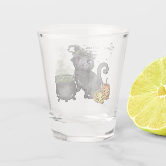 Witch Black Cat | Witch Vibes Shot Glas (Achterkant)