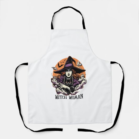 Witch Black Cat Witchy Magic Halloween Wom Schort (Voorkant)