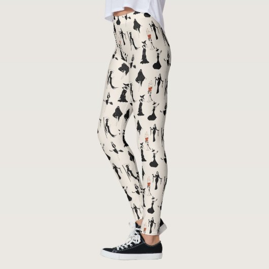 Witch Bloody Cocktail Hart Skeleton Hand Halloween Leggings (Links)