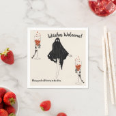 Witch Bloody Cocktail Hart Skeleton Hand Halloween Servet (Insitu)