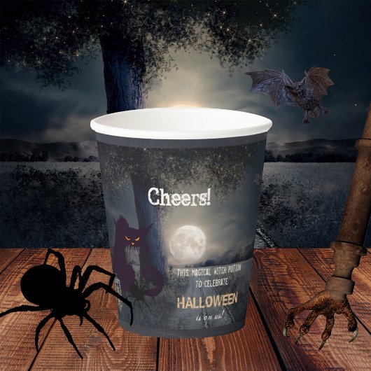 Witch Brew Halloween Black Cat Papieren Bekers