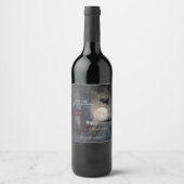 Witch Brew Haunted Halloween Black Cat Wijn Etiket (Voorkant)