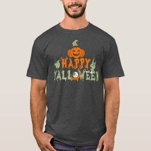 Witch Brew Pumpkin Rocking Zombie Hand Eye Happy H T-shirt