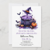 Witch Brew Trick or treat Pumpkins Halloween Party Kaart (Voorkant)