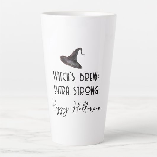 Witch Brew White Halloween Latte Mok (Voorkant)