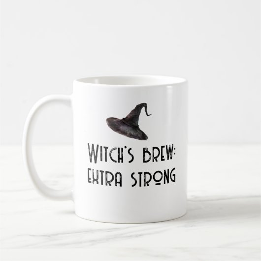 Witch Brew Witte Halloween Koffie Mok (Links)