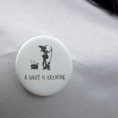Witch Brewing Zwangerschap Baby shower Ronde Button 5,7 Cm