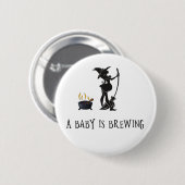 Witch Brewing Zwangerschap Baby shower Ronde Button 5,7 Cm (Voorkant /achterkant)
