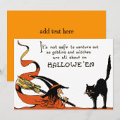 Witch Broom Black Cat (Voorkant / Achterkant)