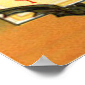 Witch Broom Flying Jack O Lantern Black Cat Bat Poster (Hoek)