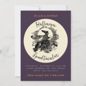 Witch Broom Halloween Spooktacular Costume Party Kaart (Voorkant)