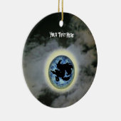 Witch Broomstick Full Moon Halloween Ornament (Rechts)