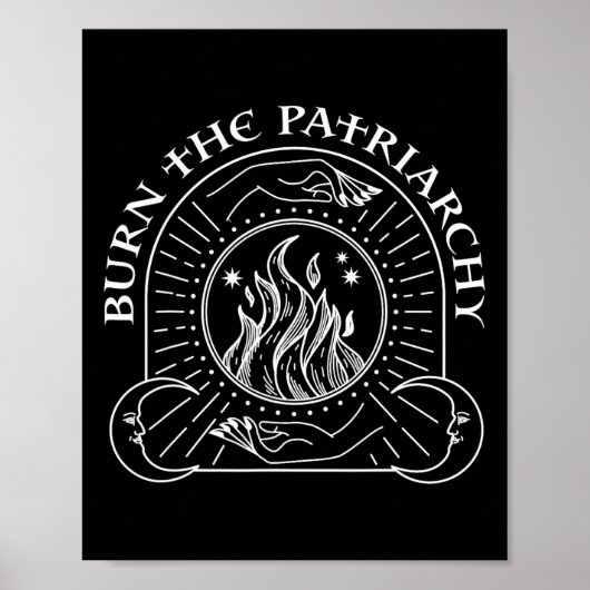 Witch Burn Het Patriarchaat Halloween Vrouwenrecht Poster (Voorkant)