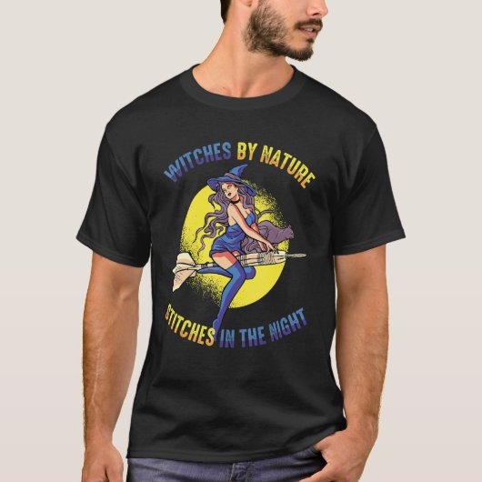 Witch By Nature  Stitches In The Night Spooky Cost T-shirt (Voorkant)