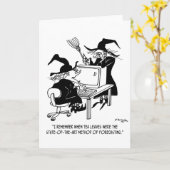 Witch Cartoon 4864 Kaart (Gele Bloem)