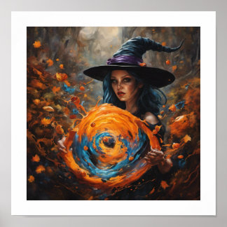 Witch Casting Spell-Poster Poster