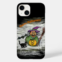 Witch, Cat, Bat en Pumpkin, Happy Halloween!