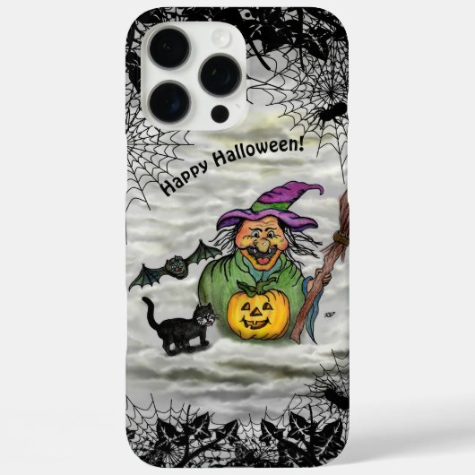 Witch, Cat, Bat en Pumpkin, Happy Halloween! Case-Mate iPhone Case (Achterkant)