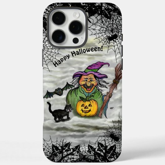 Witch, Cat, Bat en Pumpkin, Happy Halloween! Case-Mate iPhone Case (Achterkant)