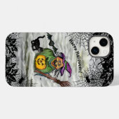 Witch, Cat, Bat en Pumpkin, Happy Halloween! Case-Mate iPhone Case (Achterkant (horizontaal))