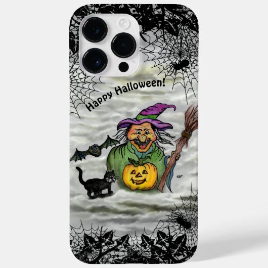 Witch, Cat, Bat en Pumpkin, Happy Halloween! Case-Mate iPhone Case (Achterkant)