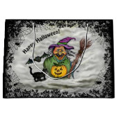 Witch, Cat, Bat en Pumpkin, Happy Halloween! Groot Cadeauzakje (Voorkant)