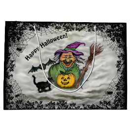 Witch, Cat, Bat en Pumpkin, Happy Halloween! Groot Cadeauzakje