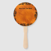 Witch, Cat, Bat en Pumpkin, Happy Halloween! Handwaaier (Achterkant)