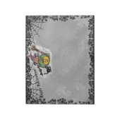 Witch, Cat, Bat en Pumpkin, Happy Halloween! Notitieblok (Linkerzijde)