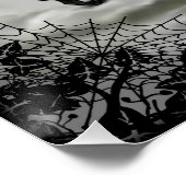 Witch, Cat, Bat en Pumpkin, Happy Halloween! Perfect Poster (Hoek)