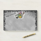 Witch, Cat, Bat en Pumpkin, Happy Halloween! Post-it® Notes (Op bureau)