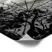 Witch, Cat, Bat en Pumpkin, Happy Halloween! Poster (Hoek)