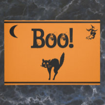 Witch & Cat Boo! Halloween Doormat/Welcome Mat