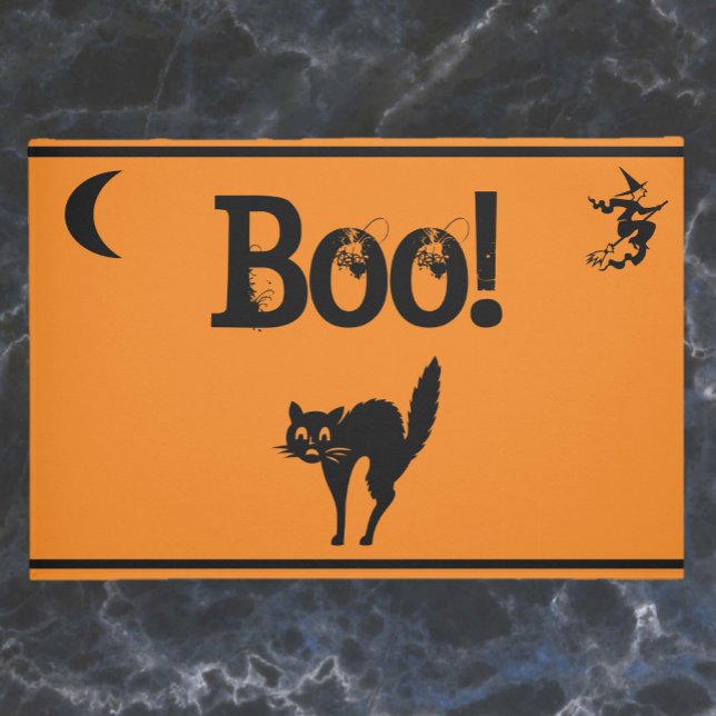 Witch & Cat Boo! Halloween Doormat/Welcome Mat (Creator heeft geüpload)