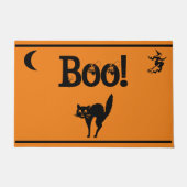 Witch & Cat Boo! Halloween Doormat/Welcome Mat (Voorkant)