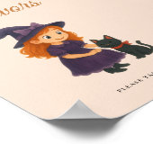 Witch & Cat Bow Cards  Gifts Table Sign Poster (Hoek)