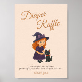 Witch & Cat Bow Cards  Gifts Table Sign Poster