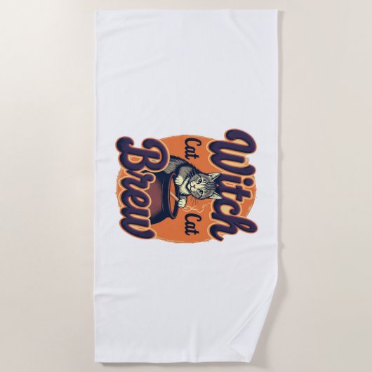 Witch Cat Brew Strandlaken (Voorkant)