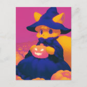 Witch Cat Briefkaart (Voorkant)