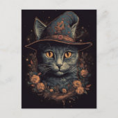 Witch Cat Briefkaart (Voorkant)