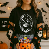 Witch Cat Cauldron Mystic T-shirt