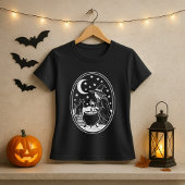 Witch Cat Cauldron Mystic T-shirt