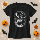 Witch Cat Cauldron Mystic T-shirt