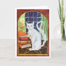 Witch Cat greeting card Kaart