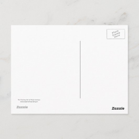 Witch Cat Halloween Briefkaart beroemd gemaakt doo (Achterkant)