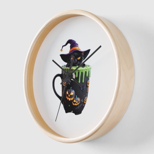 Witch Cat Halloween Coffee Mok – Schattigee zwarte (Hoek)