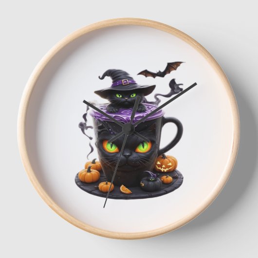 Witch Cat Halloween Latte - griezelige Schattigee  (Voorkant)