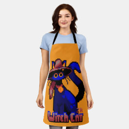 Witch Cat, Halloween Pixel Art Schort